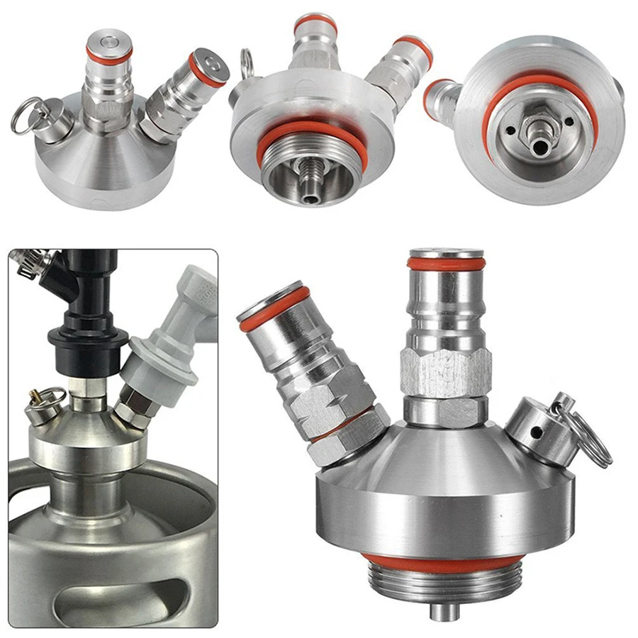 

Stainless steel beer barrel dispenser can be connected to ball lock quick connector homemade beer brewing tools