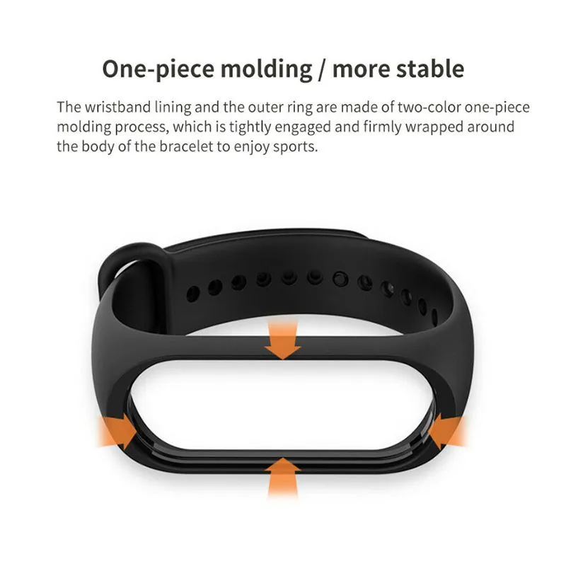 Силиконовый ремешок для смарт-часов Xiaomi Mi Band 3 4 сменный часов |