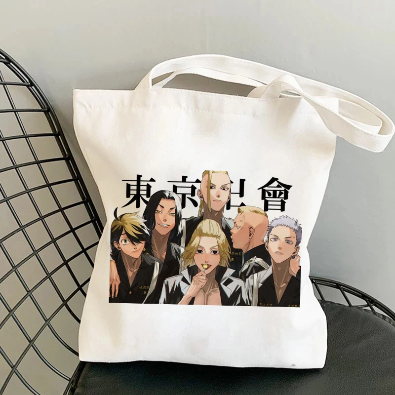 

Tokyo Revengers Print Japan Anime Shopper Bag Shopping Bags Handbags Canvas Shoulder Bag Collapsible High Capacity Bag Handbag