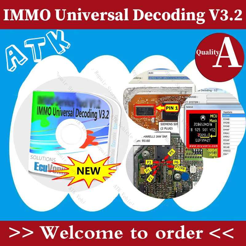 EcuVonix IMMO Universal Decoding V3.2 с использованием Keygen удаление Immo неограниченное количество