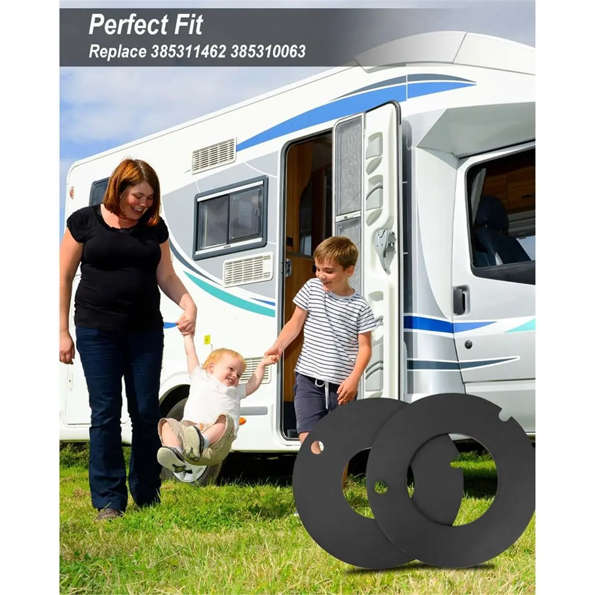 Уплотнитель для туалета DT35BG RV, совместимый с Sealand 506, 510, 511H, 2010, 2011, VacuFlush 606, 1006, 1106, 5006, замена 385310063, 385311462 (art.: 3920dbd596c73) - 3920dbd596c73