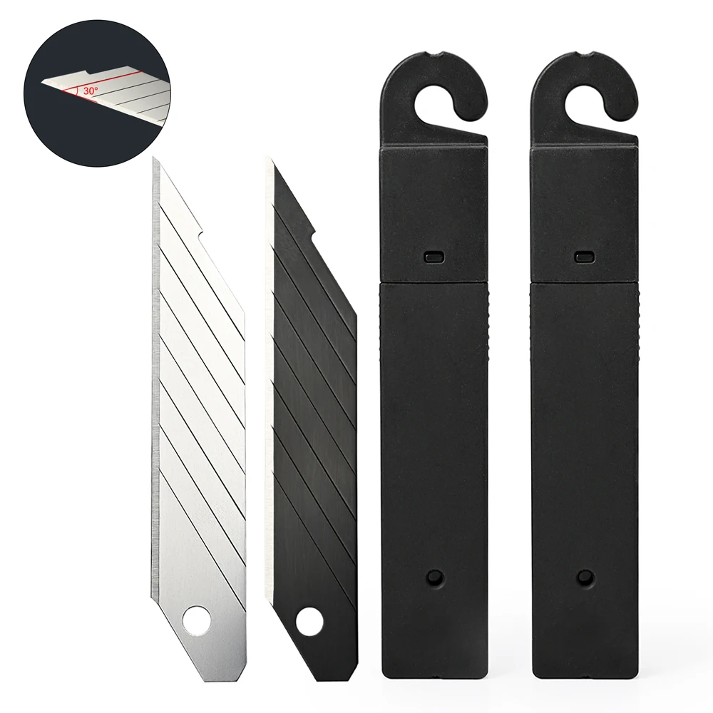 

EHDIS 20pcs 18mm Blades Carbon Steel Cutter Replacement Tinting Car Sticker Wrap Cutting Utility Knife Snap Off Slitting Tools