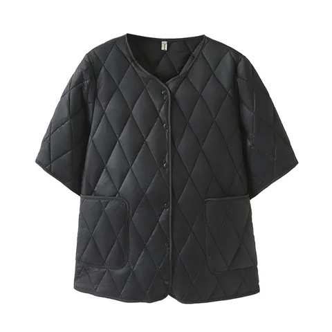 BISENMADE Женская парка осенняя тонкая  плюс сайз