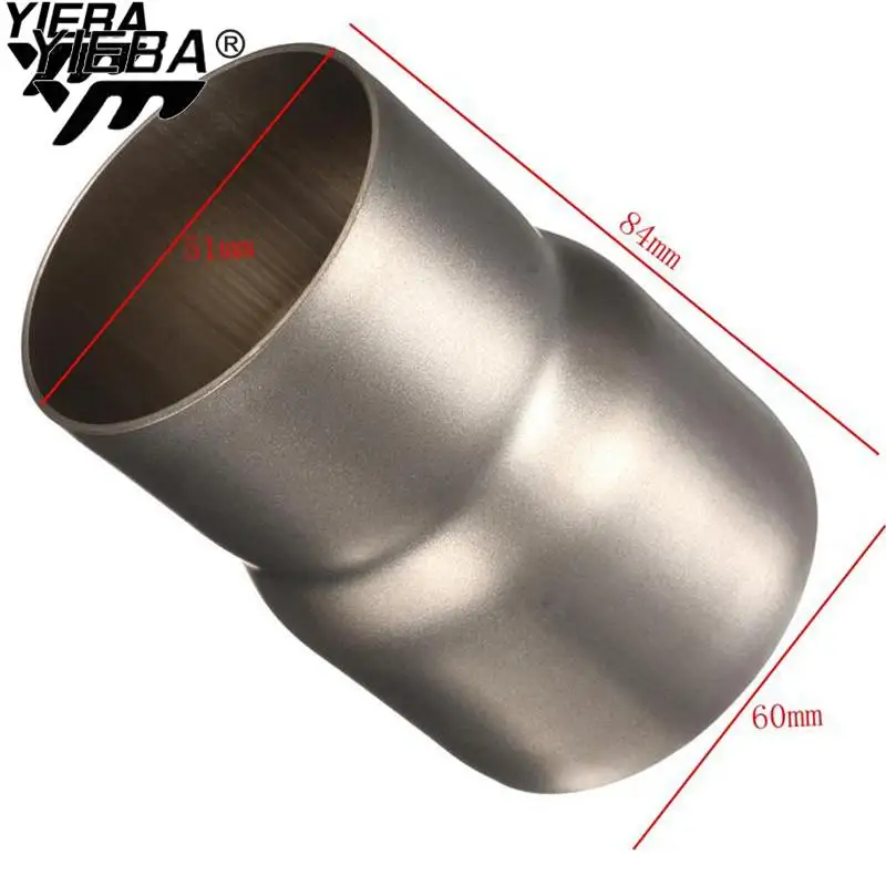 

60MM to 51MM Motorcycle Exhaust Adapter Mild Steel Convertor Adapter Reducer Connector Pipe Tube for YAMAHA MT07 MT09 MT10 MT01