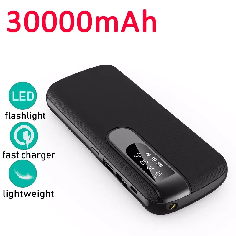

NEW2023 Portable mobile phone power bank 30000mAh USB T]ype-c interface micro-switch external battery charger for iPhone and