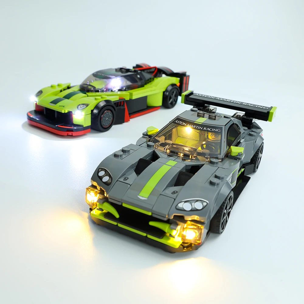 

LED Light Kit For Speed Champions 76910 Aston Martin Valkyrie AMR Pro and Aston Martin Vantage GT3 DIY Toys Not Included Block