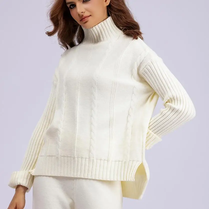 Dimanaf осенние женские свитера 2024 зимние пуловеры топы женская одежда водолазка