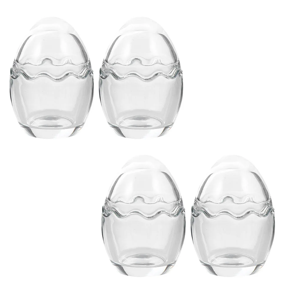 

4pcs Lovely Eggshell Yogurt Bottle Party Jelly Pudding Cups Party Supplies