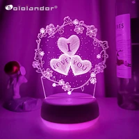 3d illusion lamp i love you for kids bedroom decor nightlight led color changing touch sensor acrylic baby night light gift