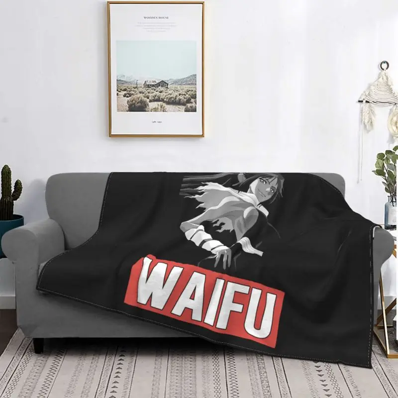 Одеяло Waifu-Отбеливающее Yoruichi плюшевое ультрамягкое одеяло в новом стиле машинная
