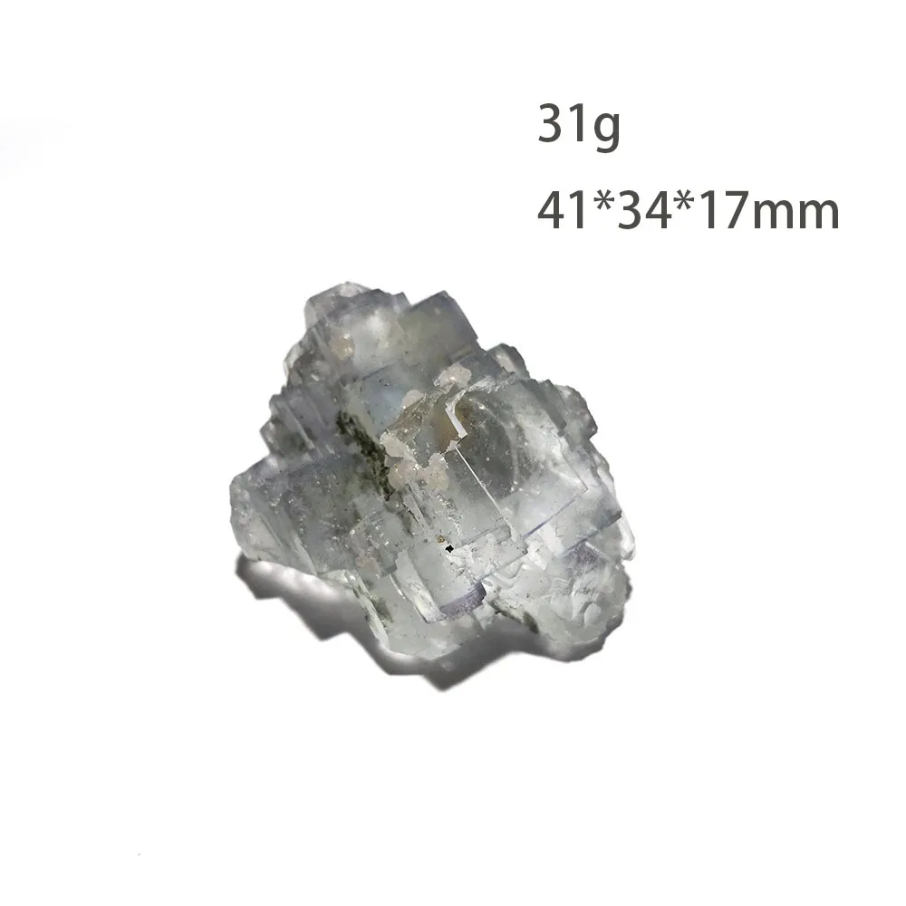 

31g C2-3B Natural Blue Fluorite Mineral Crystal Specimen From Yaogangxian Hunan Province China Free Shipping