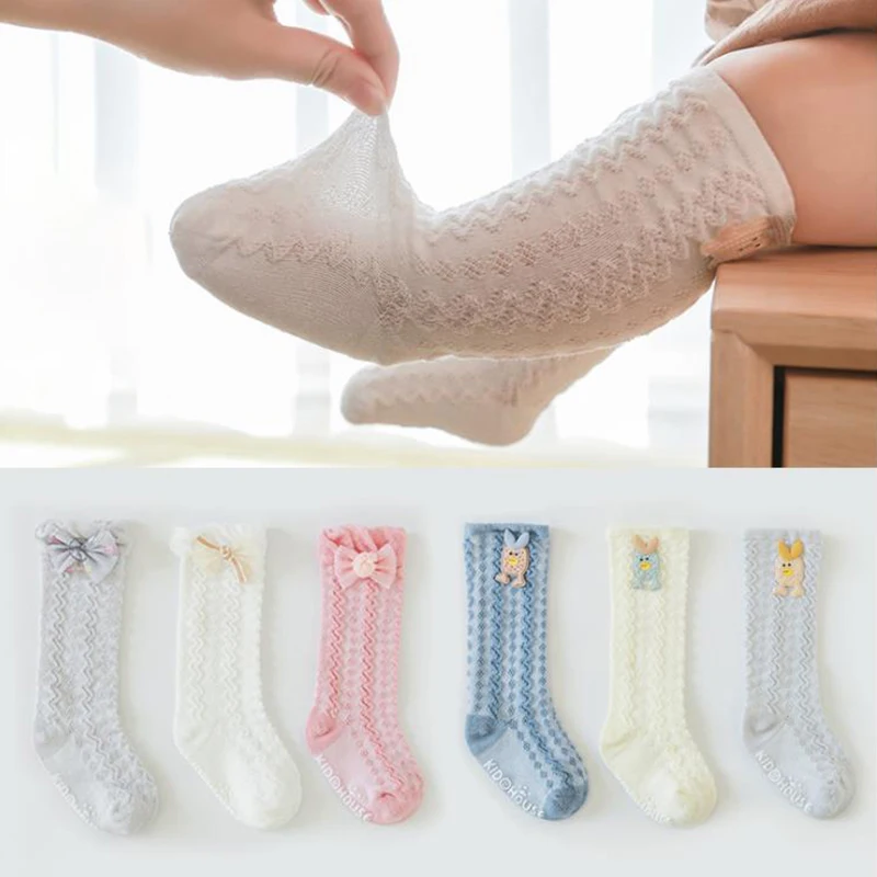 

3 Pairs/lot Spring Summer Thin Mesh Anti-mosquito Socks Baby Socks Newborn Baby Stockings Children's Socks Cotton Socks