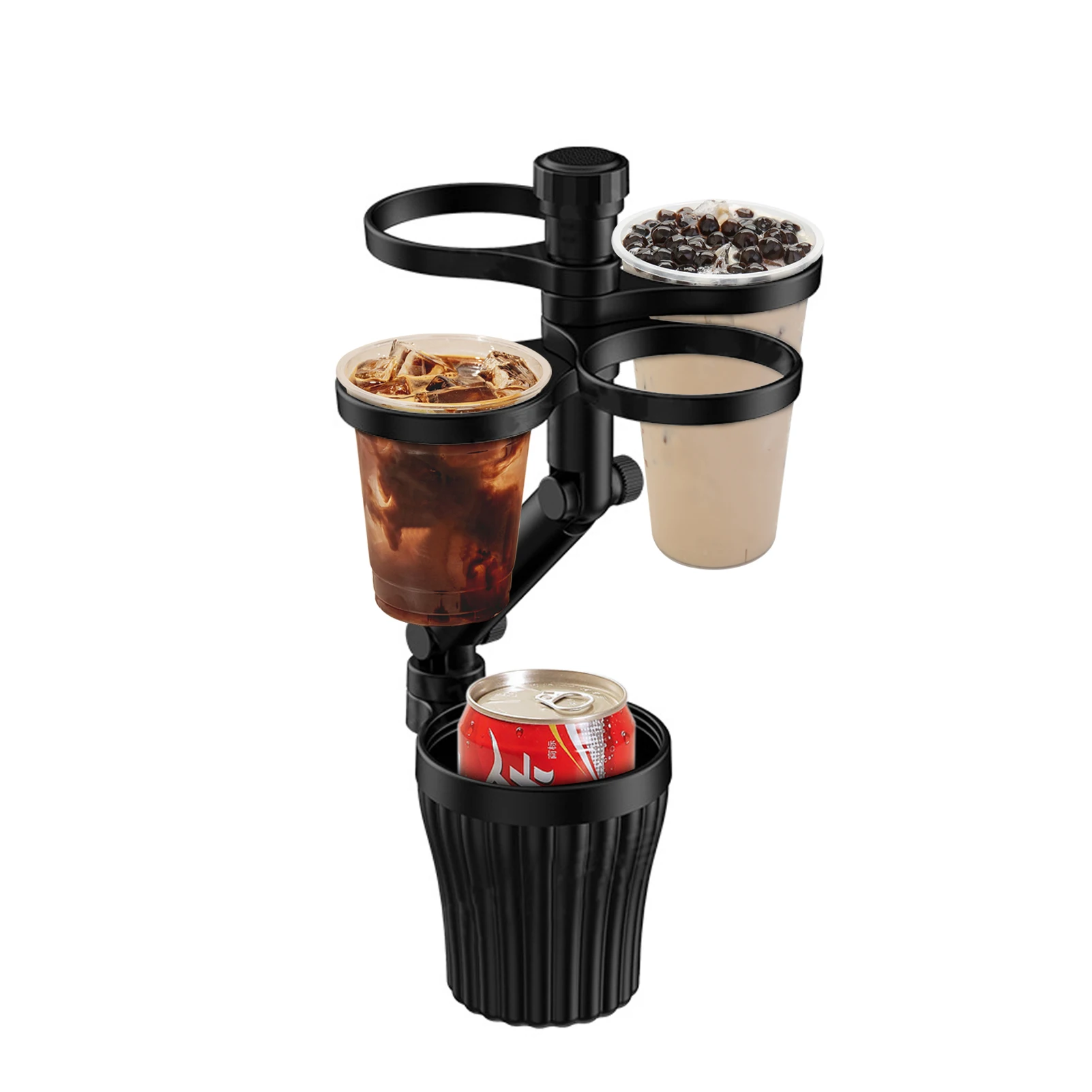

Car Cup Holder Tray Multi-Functional Cup Holder Tray With 360 Degree Function Automotive Cup Attachable Tray With 360 Degree
