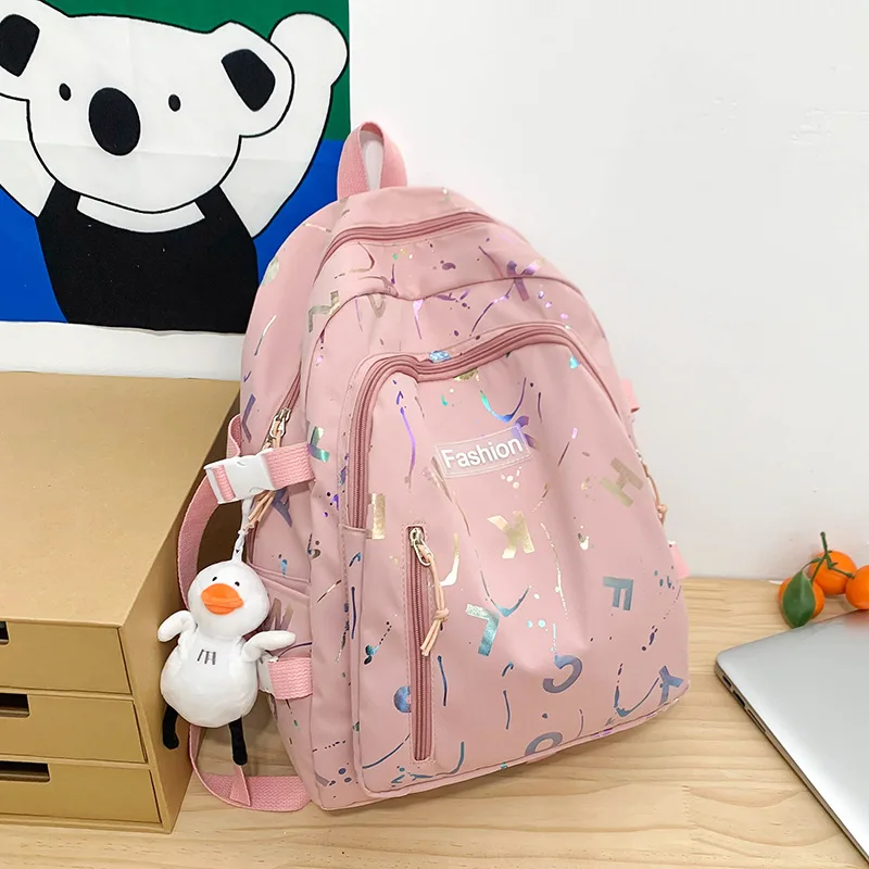 

Женский милый розовый рюкзак для колледжа, классная женская школьная сумка, рюкзак для путешествий и книг для ноутбука, Модный женский трендовый цветной студенческий рюкзак