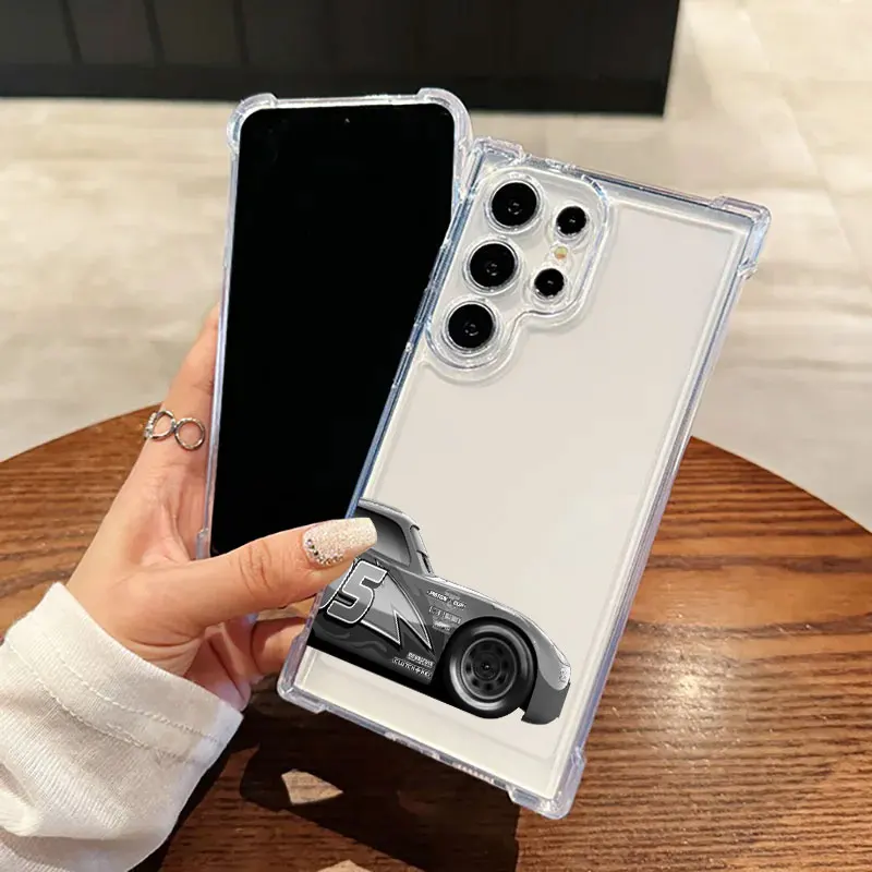 Фото Прозрачный чехол для телефона с рисунком Дисней Лайтнинг Маккуин для Samsung Galaxy S26 S25 S24 Ultra S23 S22 Plus S21 S20 FE 5G, силиконовый чехол №5