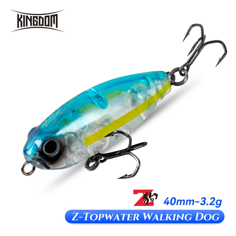 Kingdom Z-Dog Floating Pencil Fishing Lures 40mm 3.2g Stickbait Topwater Surface Walk The Dog Hard Baits Wobblers For Bass Pike