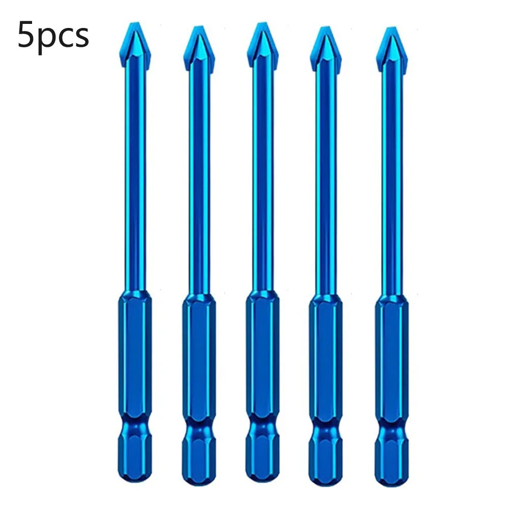 

Tilted Eccentric Drill Hex Shank Bit with Crookedhead Design Perfect for Drilling on Tiles 5pcs Set for Easy and Accurate Use