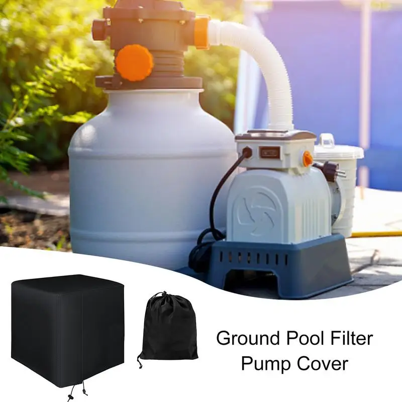 

UV-Resistant Pool Pump Cover For Above Ground Pools Waterproof Sand Filter Pump Cover Protects From Sun Heating Snow Wind