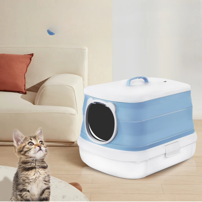 

Enclosed Hidden Cat Bedpans Deodorization Sandbox Folding Leak Proof Cat Bedpans Training Katzen Toilette Cats Supplies WZ50CB