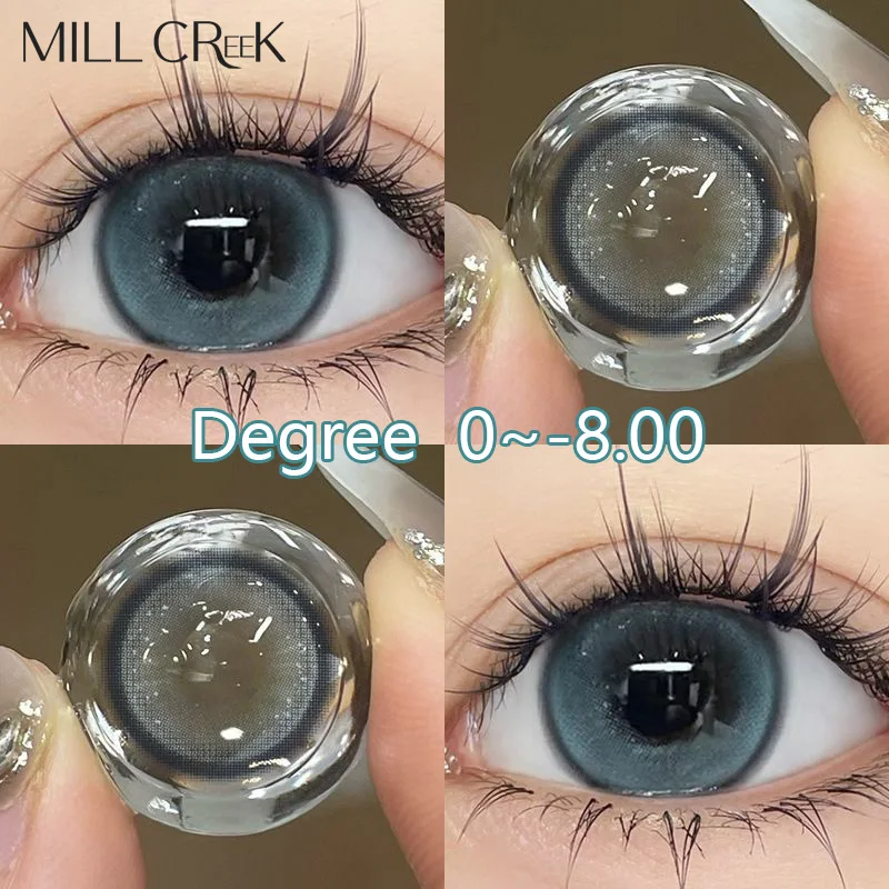 

Mill Creek 2pcs High Quality Korean Natural Lenses Color Contact Lenses for Eyes With Diopters Prescription Fashion Beauty Pupil
