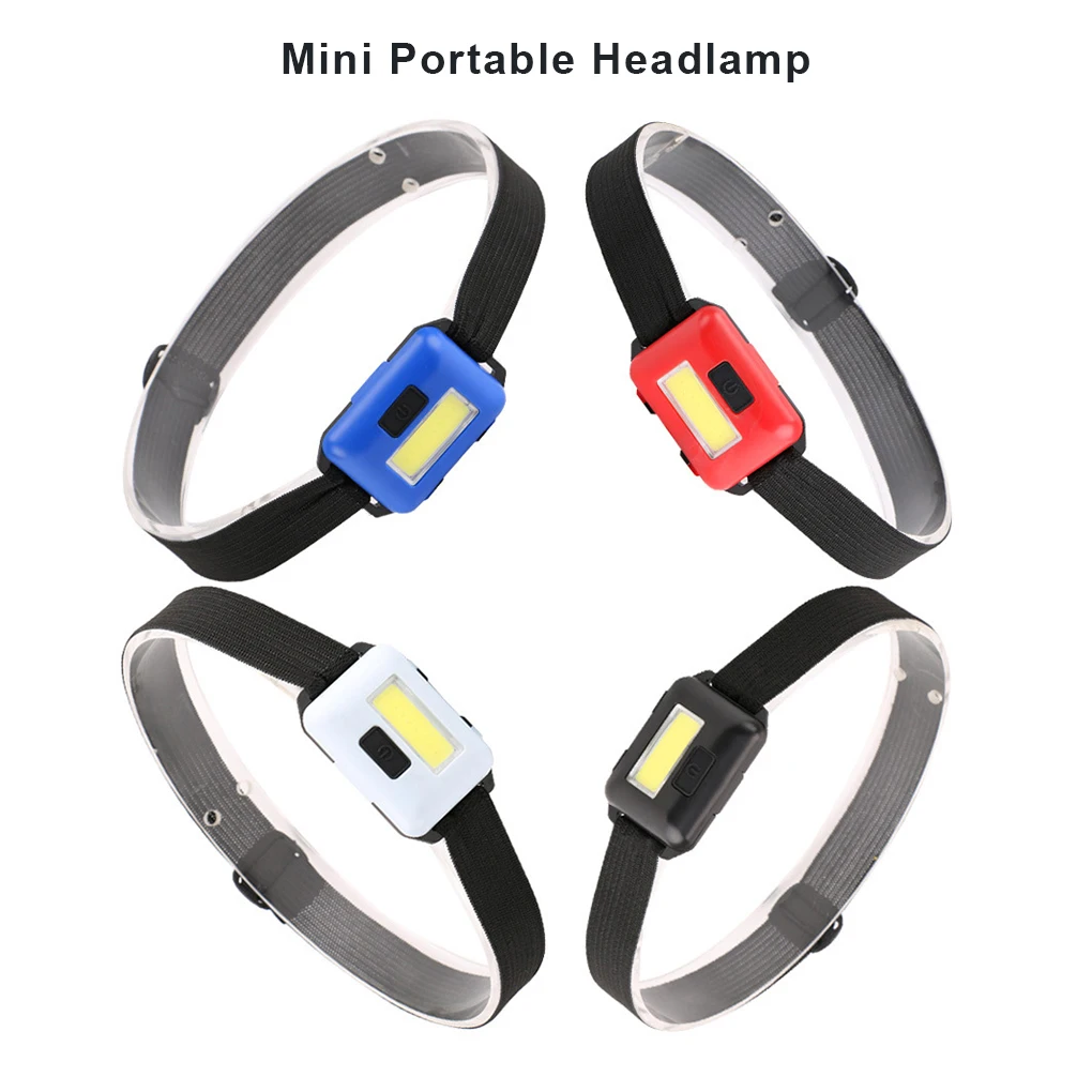 

Headlamp Lightweight Elastic Adjustable Small Size Portable Multi Colors Headlight Durable Head Flashlight Fishing Red