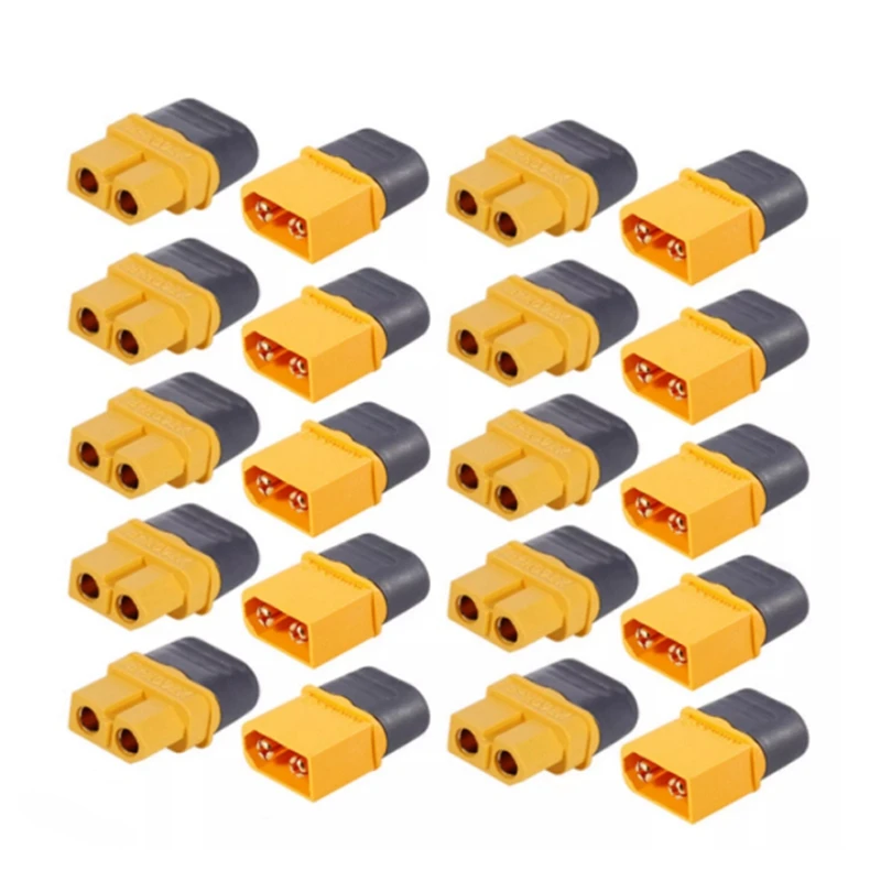 

10 Pairs XT60 Plug Connector Male Female Set XT60 Male Female Connector Socket, XT60H Sheath Housing Connector