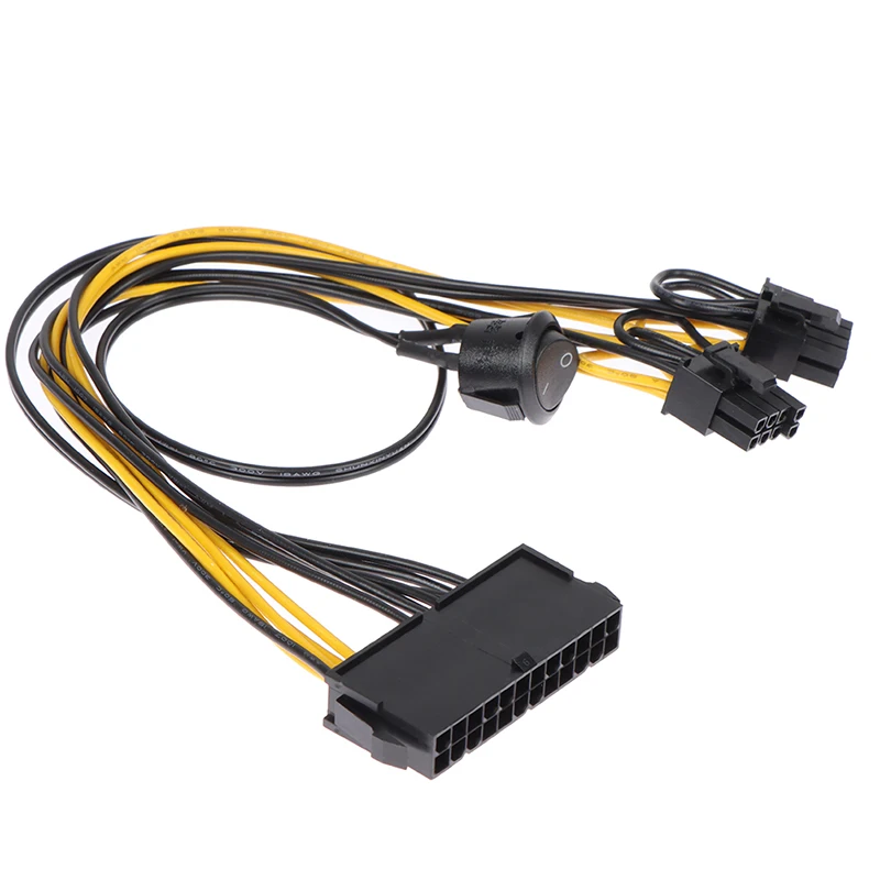 

Power Supply 24PIN To 8PIN Dual-head ATX Power Supply 24PIN To Dual 8PIN/6+2PIN Graphics Card Power Supply Line