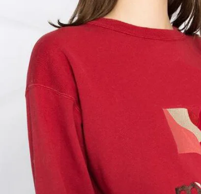 

Women's Sweatshirt Letter Contrast LOGO Embroidery Fashion Top Loose Round Neck Sports Spring 2023