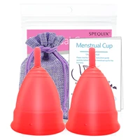spequix period collector menstrual cups 2pcs reusable soft silicone menstrual cup for women dropshipping