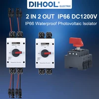 dc pv photovoltaic isolator switch ip66 waterproof 600v 1200v 2 strings 2 out 16a 32a disconnector for solar system