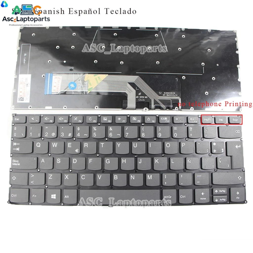 Фото Новая латинско-испанская клавиатура для Lenovo ThinkBook 13s-IWL 13s-IML 14s-IWL 14s-IML 14-IIL Type 20SL 14-IML plus 20TG серого цвета с подсветкой №4