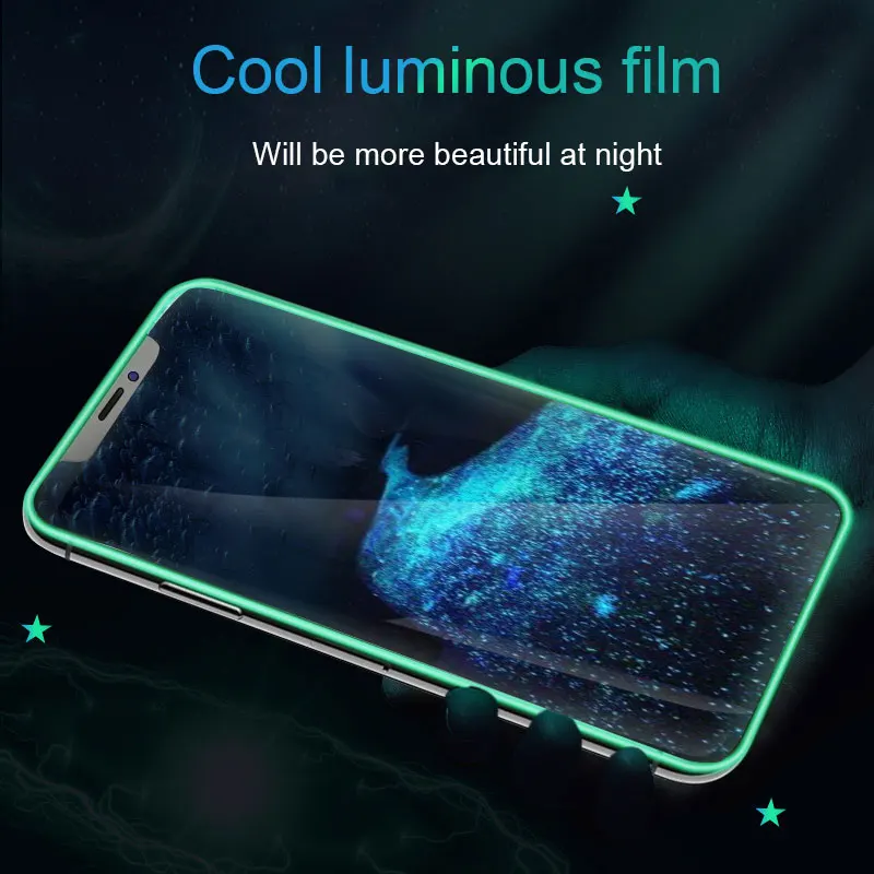 Светящееся закаленное стекло для Samsung Galaxy A60 A70 A80 A91 M02 M10 M11 M12 M20 M21 M30 M31 M40 M42 M50 S S20 FE