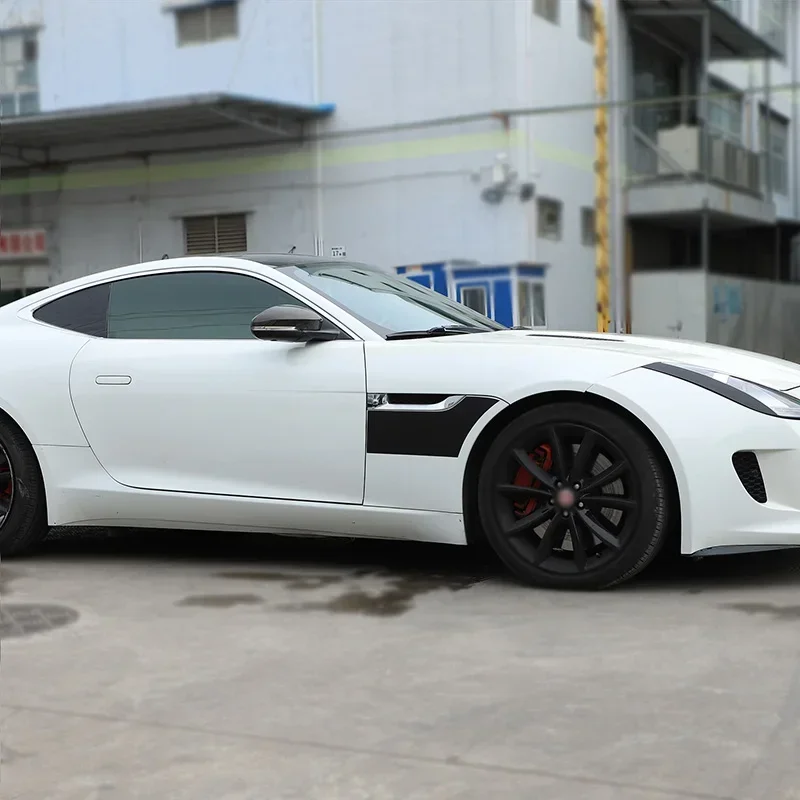 Для Jaguar F-TYPE 2013 2014 2015 2016 2017 2018 2019 2020 2021 22 ПВХ черная крышка бокового крыла