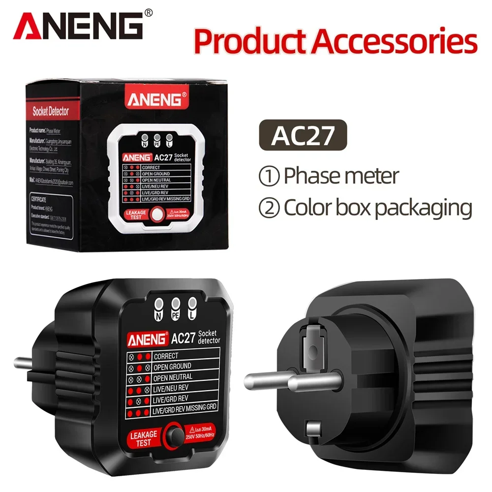 

Тестер розеток ANENG AC27