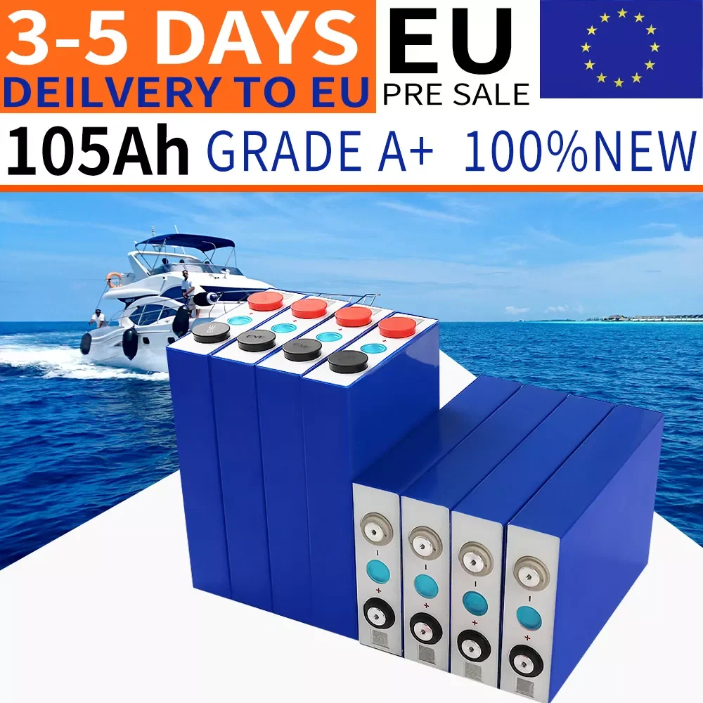 

Lifepo4 Battery Cell 100Ah 105AH 3.2V Brand New Grade A Deep Cycle 12V 24V 48V RV EV Boats Golf Cart Home Solar Storage System