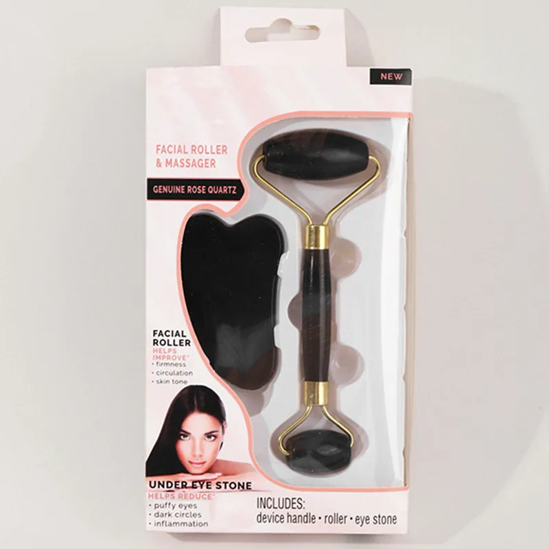 2 шт./компл. Спа Массажер для лица ролик шеи Gua Sha скребок снятия морщин роликовый