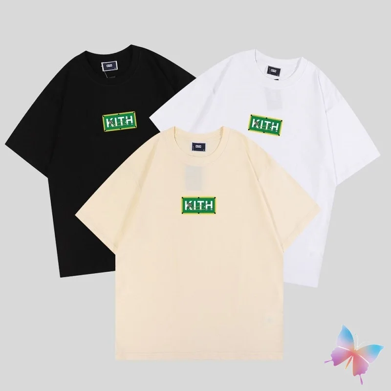 

Men Women KITH T Shirts Casual Loose Kith Billiards Classic Logo Short Sleeve Tee