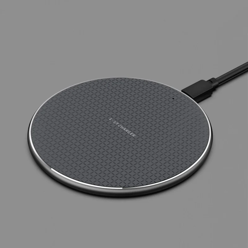 

K8 round Plastic 10W Mobile Phone Fast Wireless Charger Ultra-Thin Mobile Phone Charger