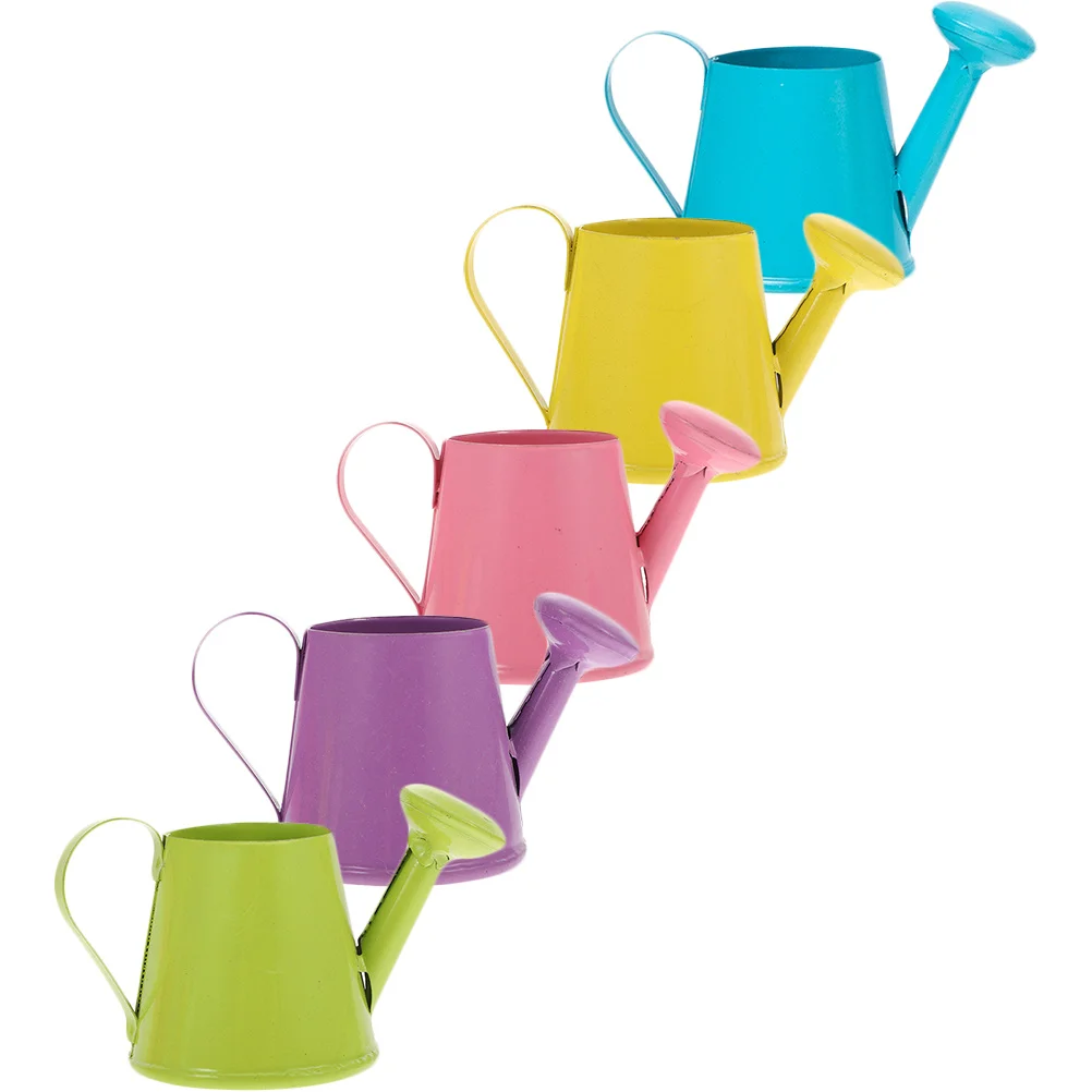 

5 Pcs Watering Can Kids Bath Toy Kettles Device Flower Bucket Indoor Iron Sheet Props Child