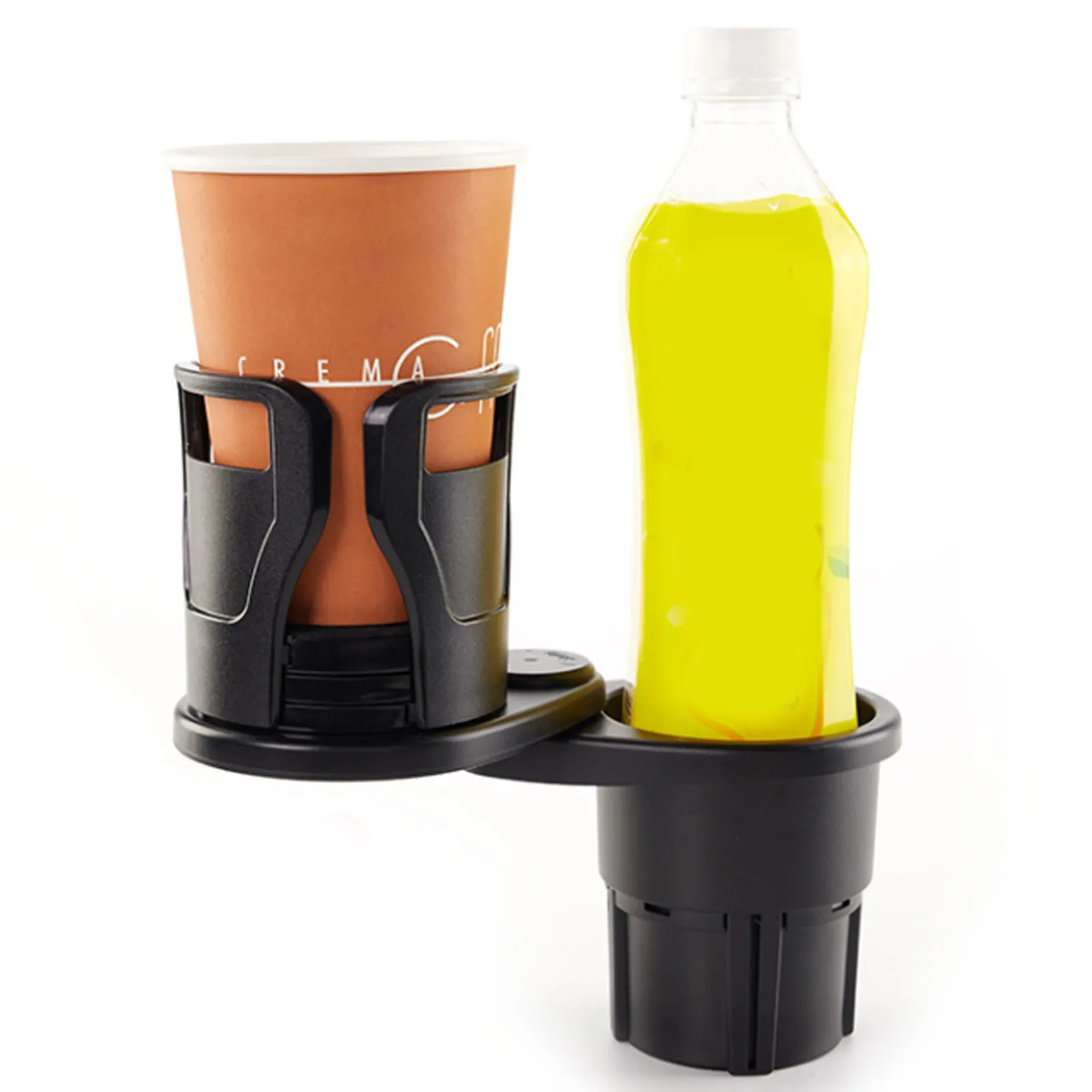 2 in 1 Car Cup Holder Expander Adapter Adjustable Base Cup Holder Organizer Coffee Beverage Bottles Storage Rack Car Accessories