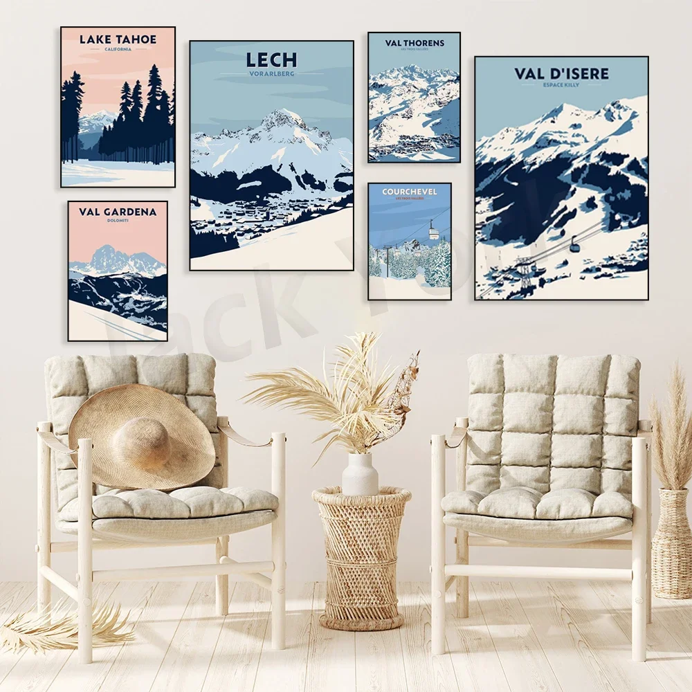 St Anton Fernie Lake Tahoe Morzine Park City Mountain Grand Massif Lech Ischgl Les Gets Avoriaz Ski Resort Poster