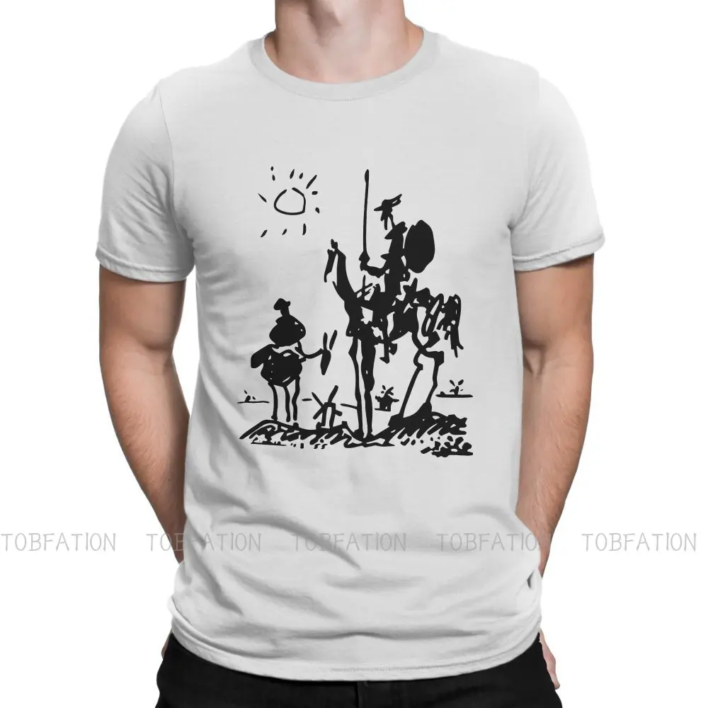 

Design for Wall Art Round Collar TShirt Don Quijote De La Mancha Fabric Original T Shirt Man's Tops Individuality Fluffy