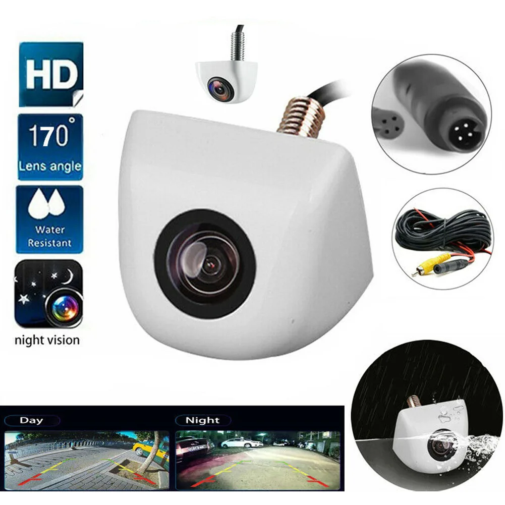 

White Waterproof 170° Reverse Car Rear View Parking Camera HD CCD Night Vision Parking Camera Assistance In-Car Technology