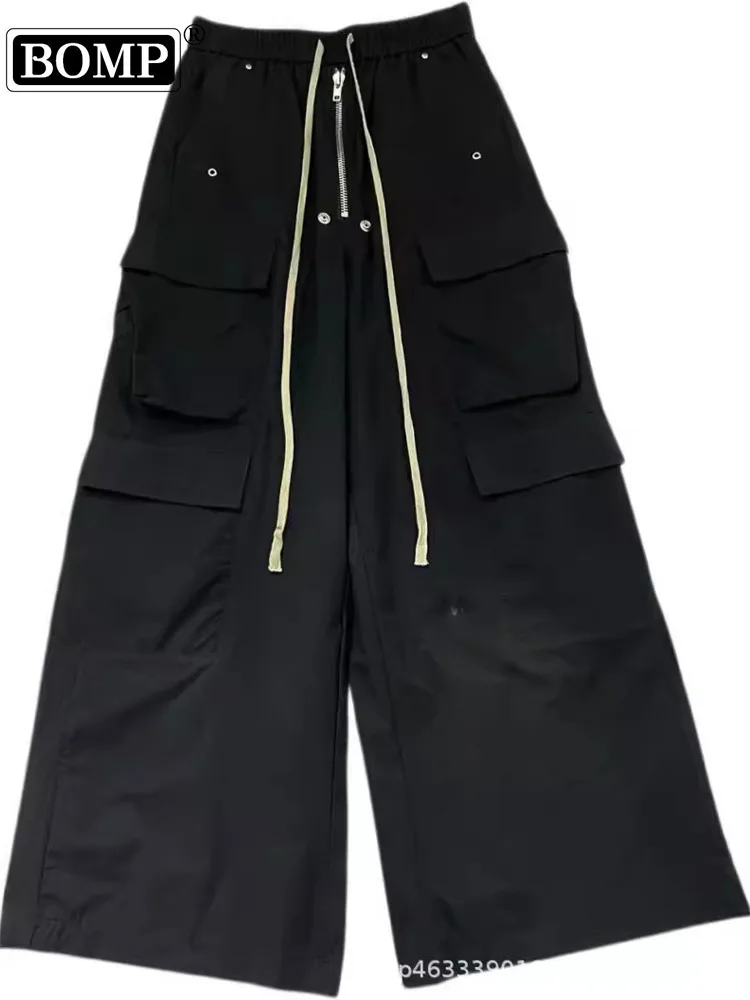 [BOMP] Оригинальные RO темные стильные новые повседневные брюки-карго с несколькими