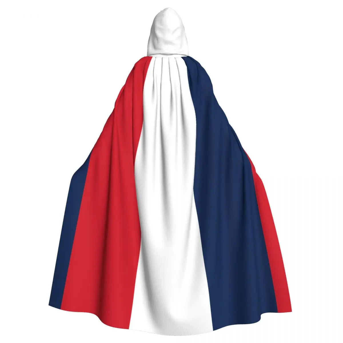 

Adult Cloak Cape Hooded Flag Of France Medieval Costume Witch Wicca Vampire Elf Purim Carnival Party