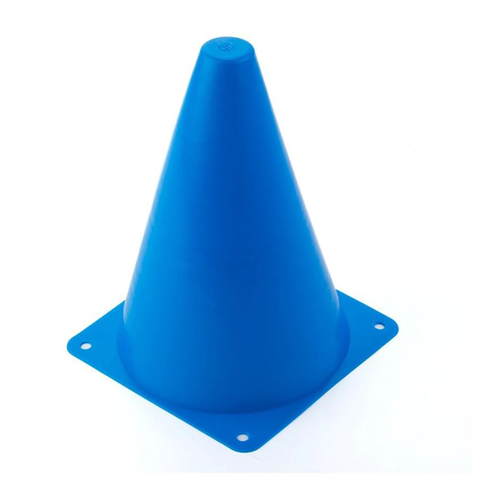 

10pcs With Hole Plastic Football Solid Easy Storage Road Pile Training Equipment Barrier Bucket Thicker Traffic Cone Basketball
