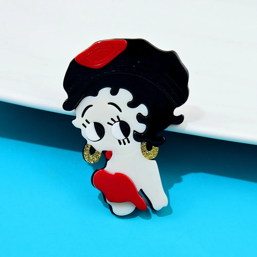 Новый дизайн акриловая красивая брошь с большими глазами для девушек аксессуары