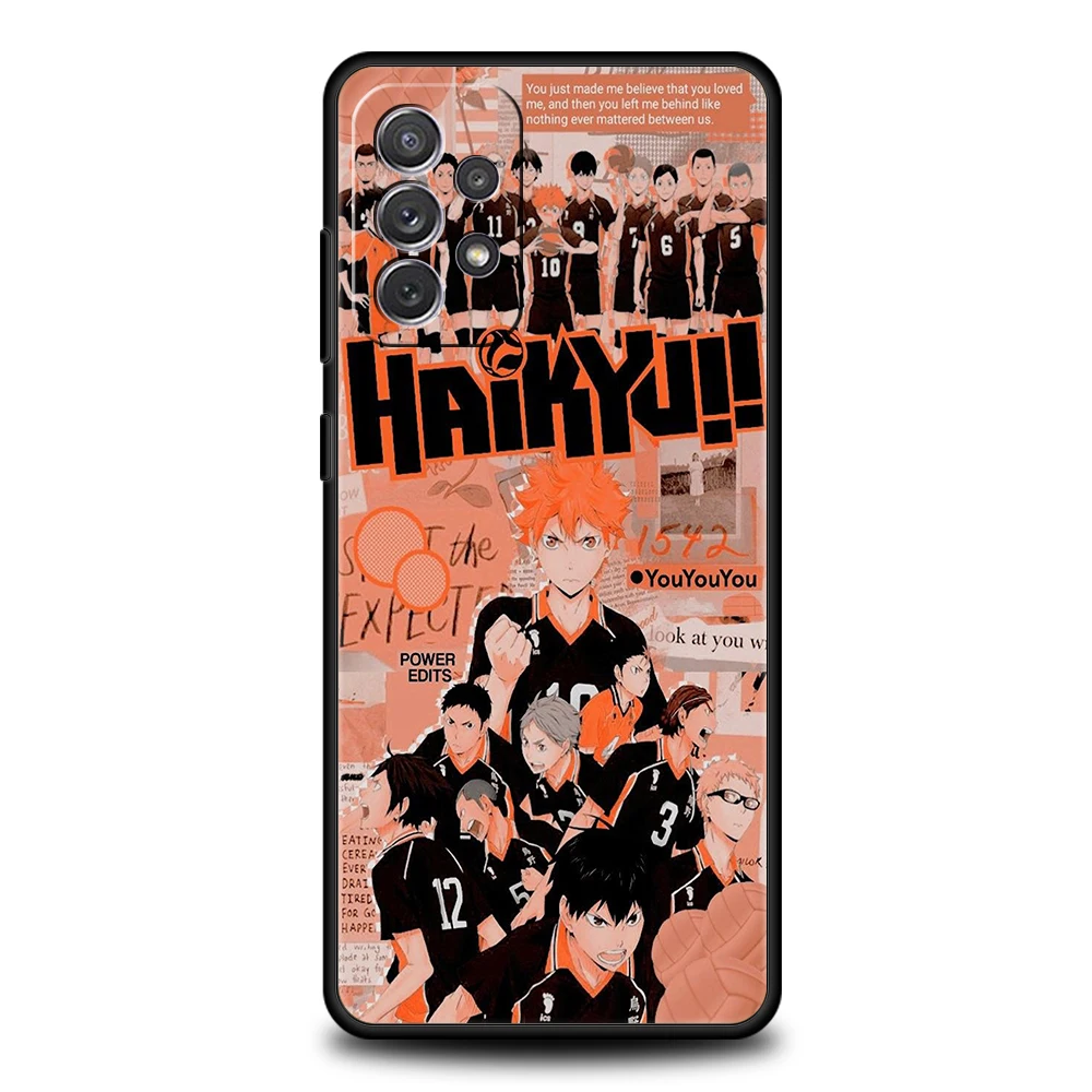 Haikyuu Silicone Case For Samsung Galaxy A32 A52 A13 A22 A72 A51 A71 A41 A11 A31 A21S 5G Luxury Phone Cover Shell Fundas Coque