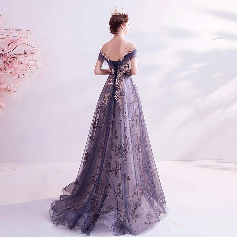 Рисунок 3 - Новинка 2023, фиолетовое вечернее платье для банкета