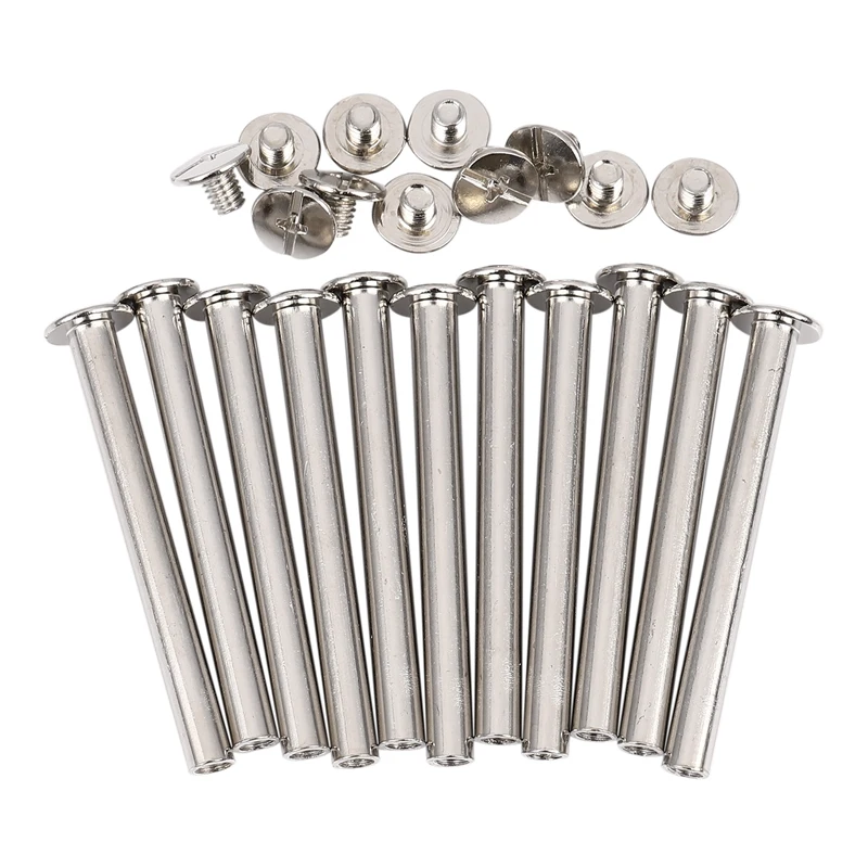 

Scrapbook Photo Albums M5x50mm Nickel Plated Binding Screw Post 10Pcs